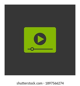 video player icon. Vector illustration EPS 10.