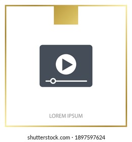 video player icon. Vector illustration EPS 10.