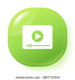 video player icon. Vector illustration EPS 10.