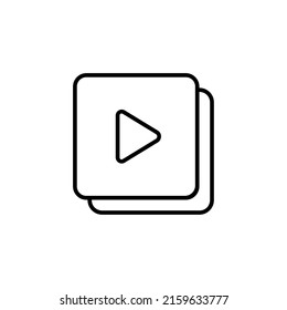 Video player icon vector illustration logo template for many purpose. Isolated on white background.