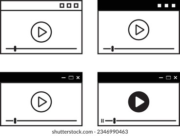 video player icon Vector Illustration Music player interface

internet, window, online, multimedia, website, player, vector, design, web, button,