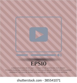 Ilustración vectorial de icono del Reproductor de vídeo