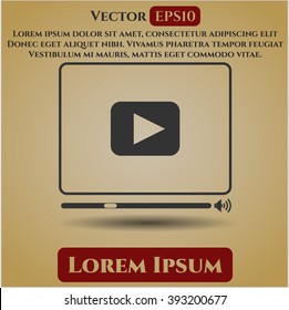 Video Player icon vector illustration