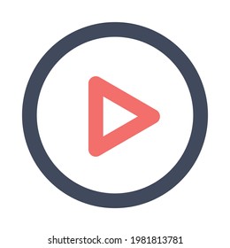 Video Player Symbol Vektorbild. Kann auch für UI und UX verwendet werden. Geeignet für mobile Apps, Web-Apps und Printmedien.