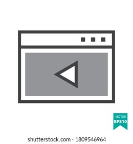 Video player icon vector. Movie & Video Icon Concept. Eps10 vector illustration.