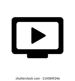 Video player icon vector icon. Simple element illustration. Video player symbol design. Can be used for web and mobile.