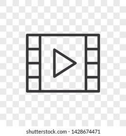 Video player icon vector. Simple video player sign in modern design style for web site and mobile app. EPS10