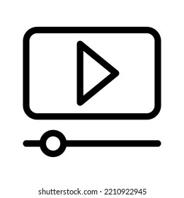 Video Player Icon Vector Symbol Design Illustration