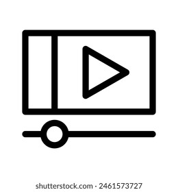 Video Player Icon Vector Symbol Design Illustration
