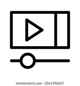 Video Player Icon Vector Symbol Design Illustration