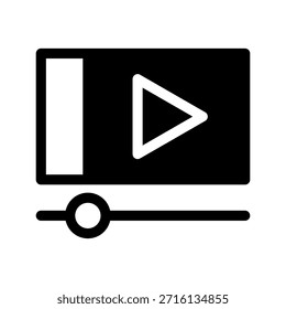 Ilustração de design de símbolo de vetor de ícone do player de vídeo