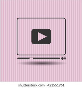 video player icon vector symbol flat eps jpg app web