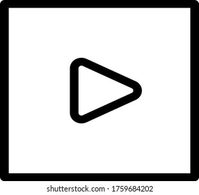 video player icon vector for web and apps
