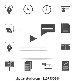 video player icon. web icons universal set for web and mobile
