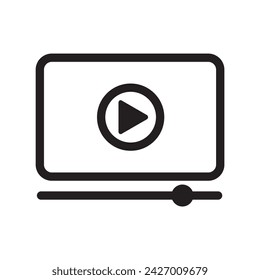 video player icon for web and mobile apps.
