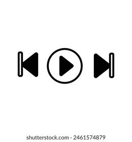 Video Icono del jugador con el fondo blanco Vector ilustración de stock
