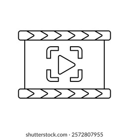 video player icon with white background vector stock illustration