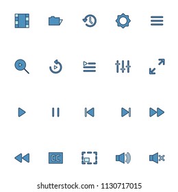 Video Player icons in for any purposes. Perfect for website mobile app presentation.