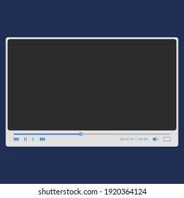 Video Player With Icons. Fully Editable Video Player UI. 