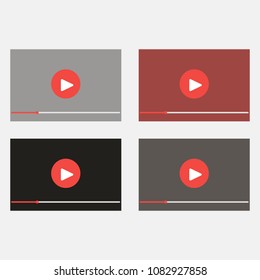video player icons.vector