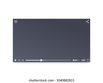 video player interface design, vector ui