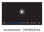 Video player interface isolated on white background. Video streaming template design for website and mobile apps. Vector illustration