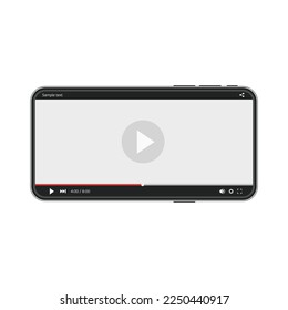 Video player interface on smartphone screen.