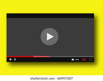 Video player  interface play bar  design  modern 