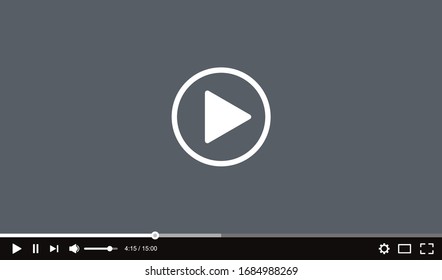 Video Player Interface Template. Vector 