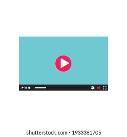 Video Player Interface Vector Background