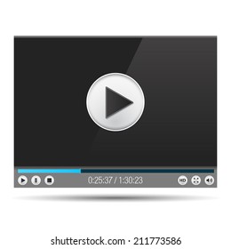 Video player interface, vector eps10 illustration