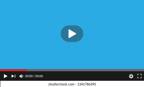 Video player interface. Vector illustration, flat design.