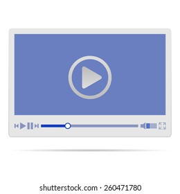 Video player interface. Vector illustration.