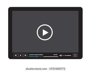 Video Player Interface For Web Stock Illustration