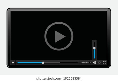 Video Player interface for Web stock illustration