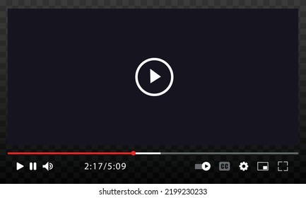 Plantilla de intrusión del reproductor de vídeo. Viendo un video. Plantilla de diseño vectorial moderno