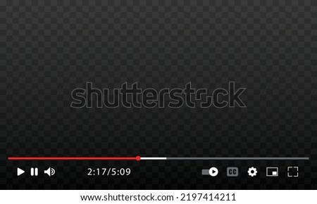 Video player intrusion template. Watching a video. Modern vector design template