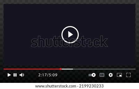 Video player intrusion template. Watching a video. Modern vector design template
