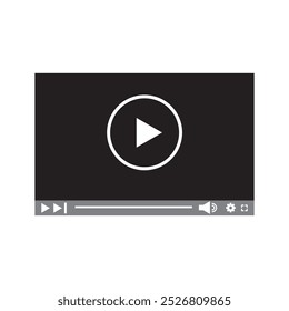 Video player iocn, Movie template trendy style illustration for web and app..eps