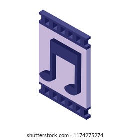 Video player isometric symbol