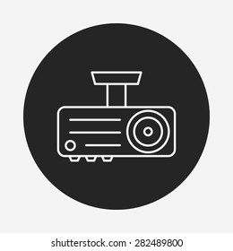 video player line icon