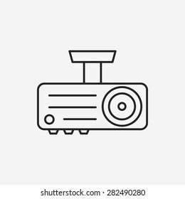 video player line icon