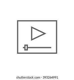 Video player line icon.