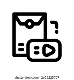 ícone da linha do player de vídeo. Ícone de vetor limpo e minimalista para sites, aplicativos móveis, apresentações e logotipos. Totalmente dimensionável e personalizável para qualquer projeto.