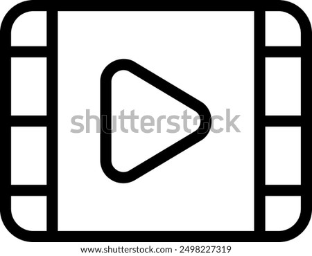 video player line icon illustration vector