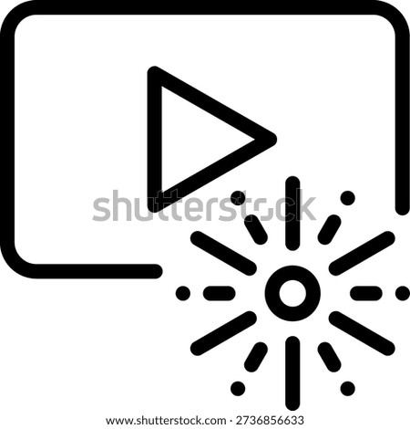 video player line icon illustration vector