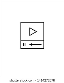 video player line icon,vector best line icon.