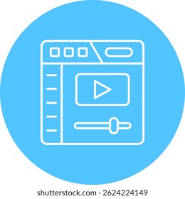Reprodutor de vídeo Linha vetor Ícone Design
