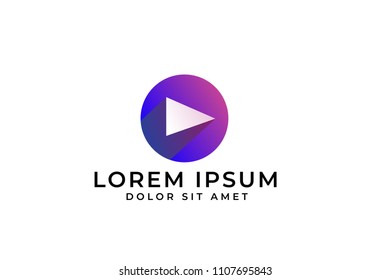 video player logo. Video application. Music player