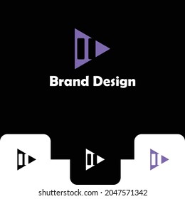 video player logo design template.